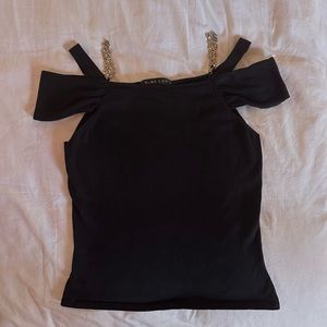 Off the shoulder three strap  top